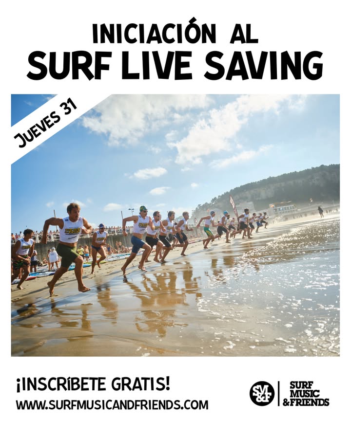 cartel iniciacion al surf live saving